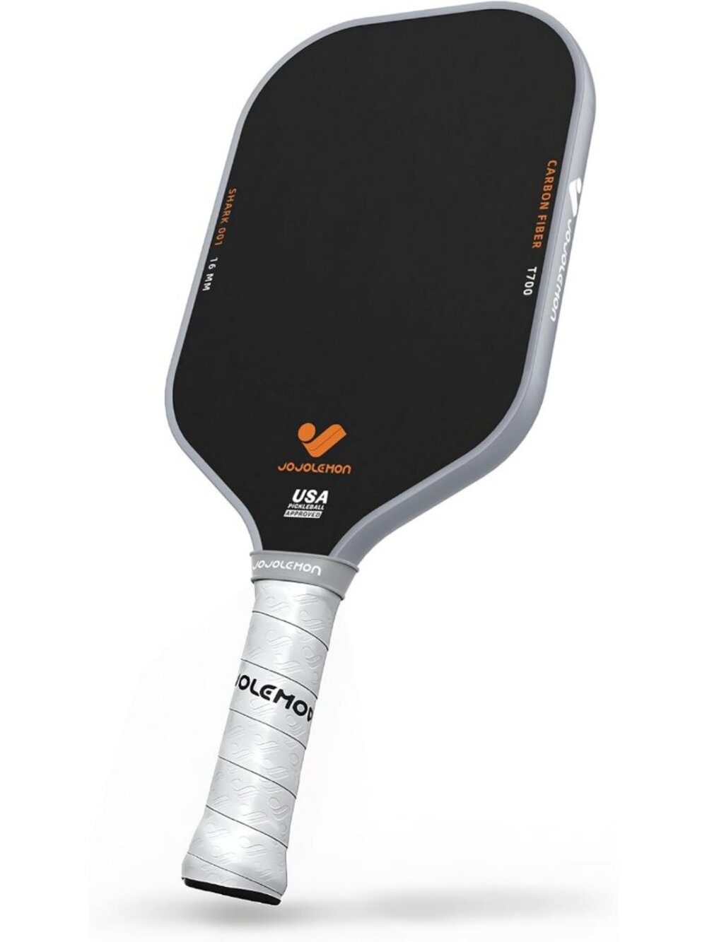 High-Performance Carbon Fiber Pickleball Paddle - 16mm Shark Power Core, Spin